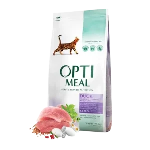 Optimeal Adult & Senior Hairball Control Duck Tørrfôr Til Katt