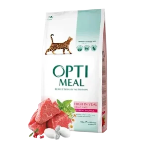 Optimeal Adult & Senior Healthy Skin & Coat Veal Tørrfôr Til Katt