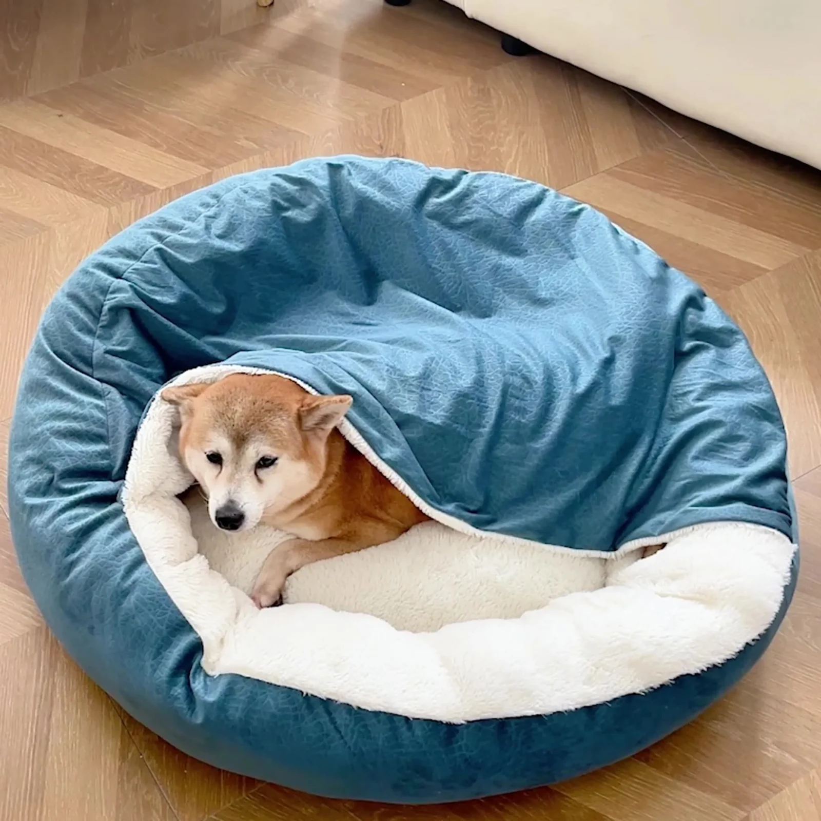 Ortopedisk hundeseng med koseteppe - Image 2