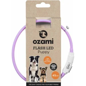 Ozami Halsbånd Flash Puppy Led Lilla 45cm