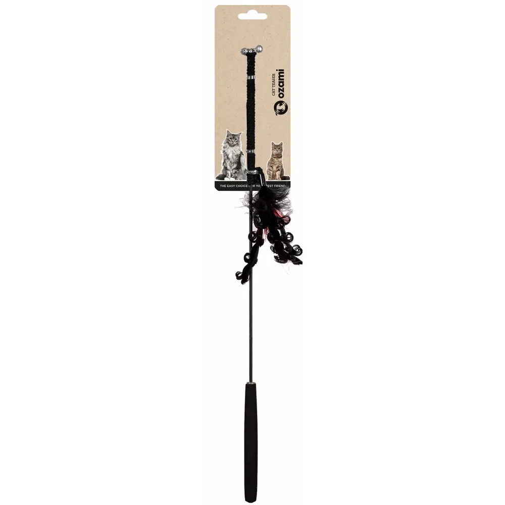 Ozami Viftepinne med fjær Svart 52cm