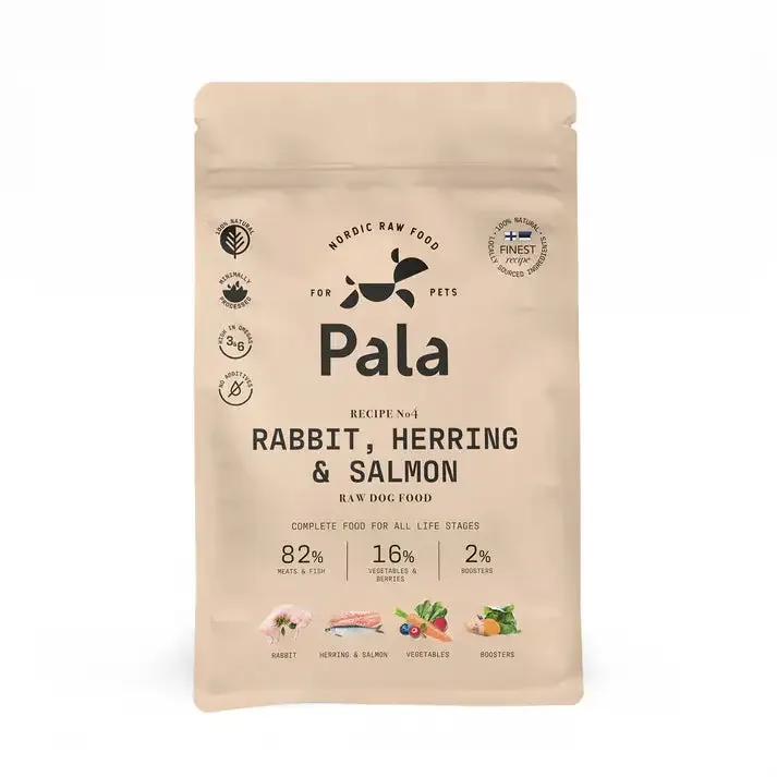 Pala – fullfór av kanin, sild og laks