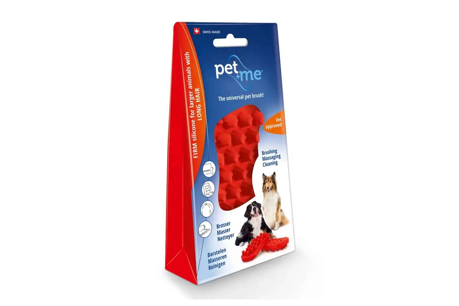Pet+Me Hund medium & lange pels (rød)