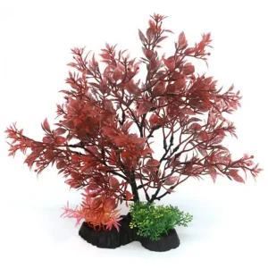 Plastikkplante Tre med røde blader 9x24cm