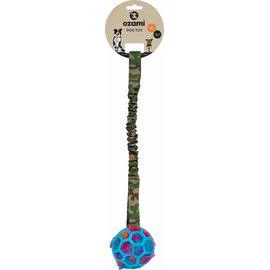 Play-N-Tug Ball With Crinkle Green Cammo 50Cm