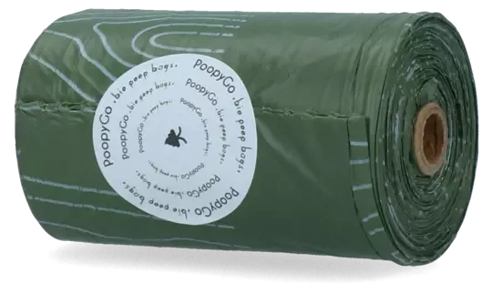 PoopyGo Eco bæsjepose rull med 15 stk. lavendel lukt