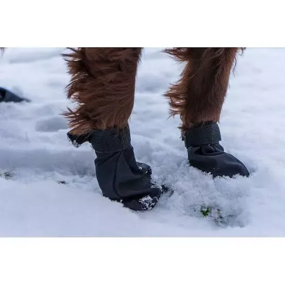 Potesokker til Hund Str. XS Sort 2-pk – Lette potesokker med borrelås mot snø og is