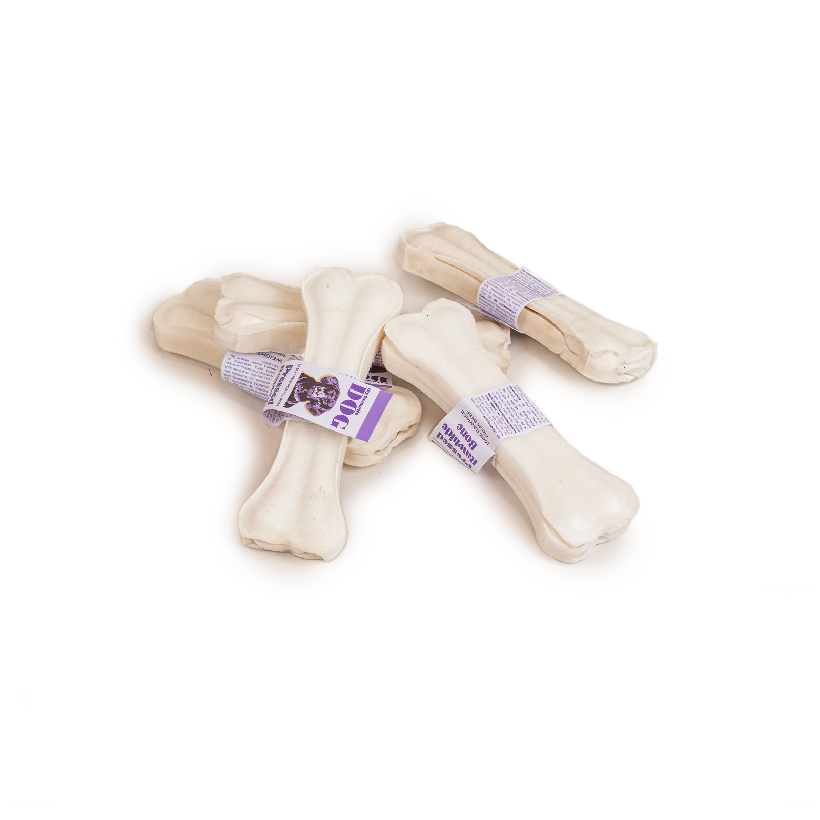 Presset tyggebein av r氓hud 12,5 cm