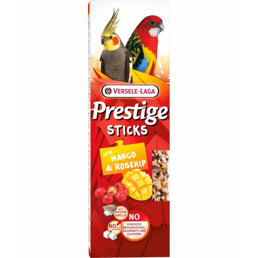 Prestige Sticks Stor Parakitt Mango/nype 2x140g