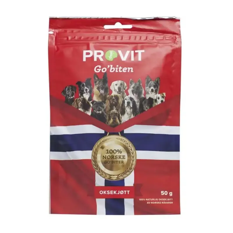 PROVIT Frysetørket Oksekjøtt – Naturlig hundegodbit 50g