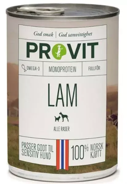 Provit Godbiten Boksemat Lam 400g