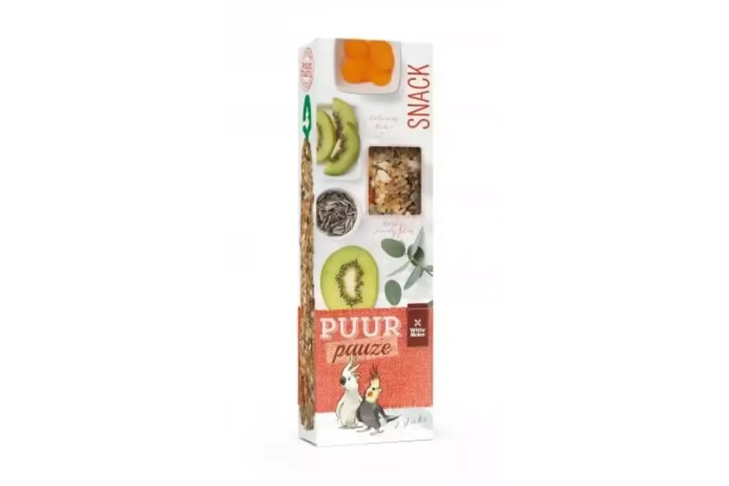 Puur Frøpinner Parakitt & Kakadue (2 stk) – Gourmet Sticks m/ Kiwi & Eukalyptus