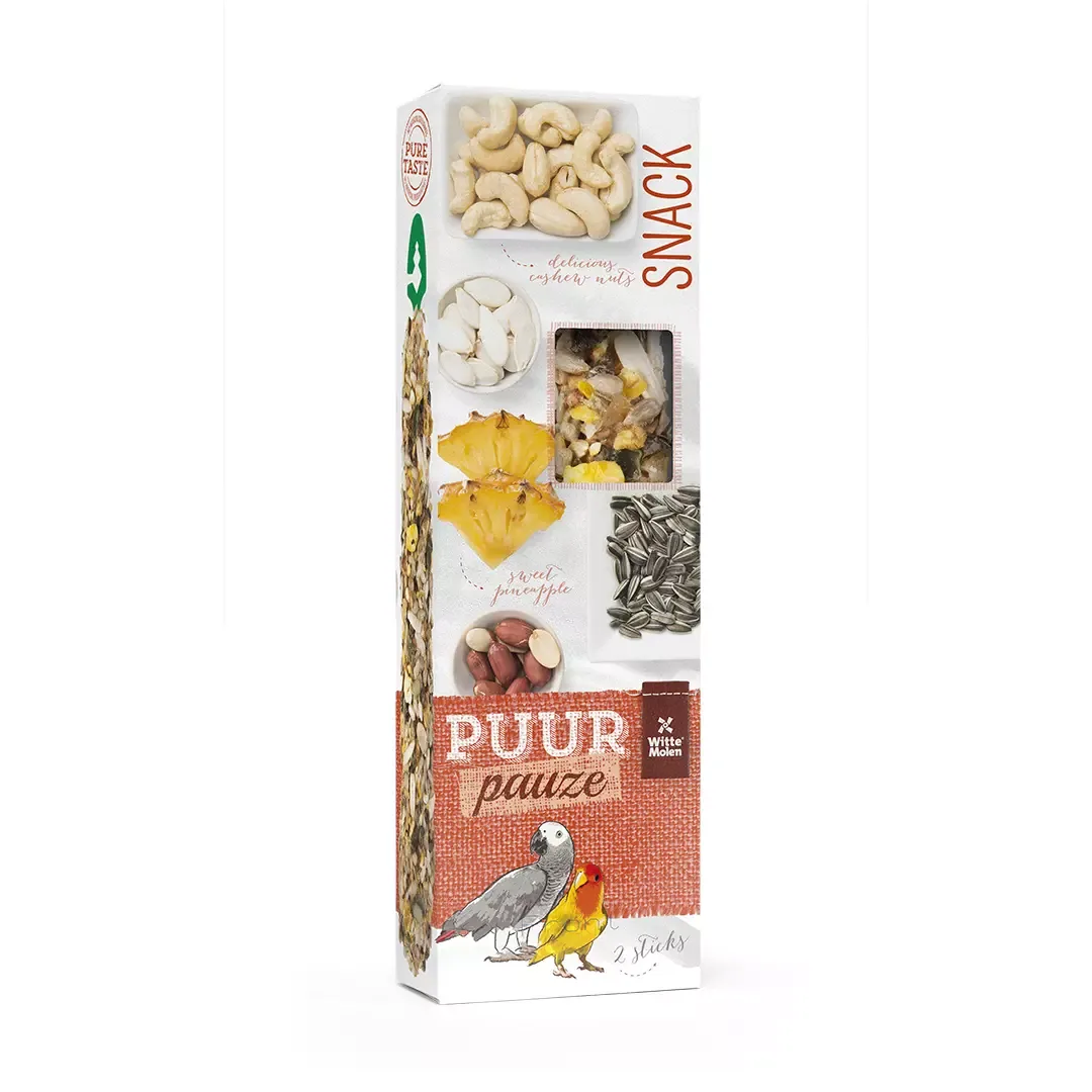 Puur Sticks Dvergpapegøye/Papegøye M/Ananas & Peanutt 2Stk 140G