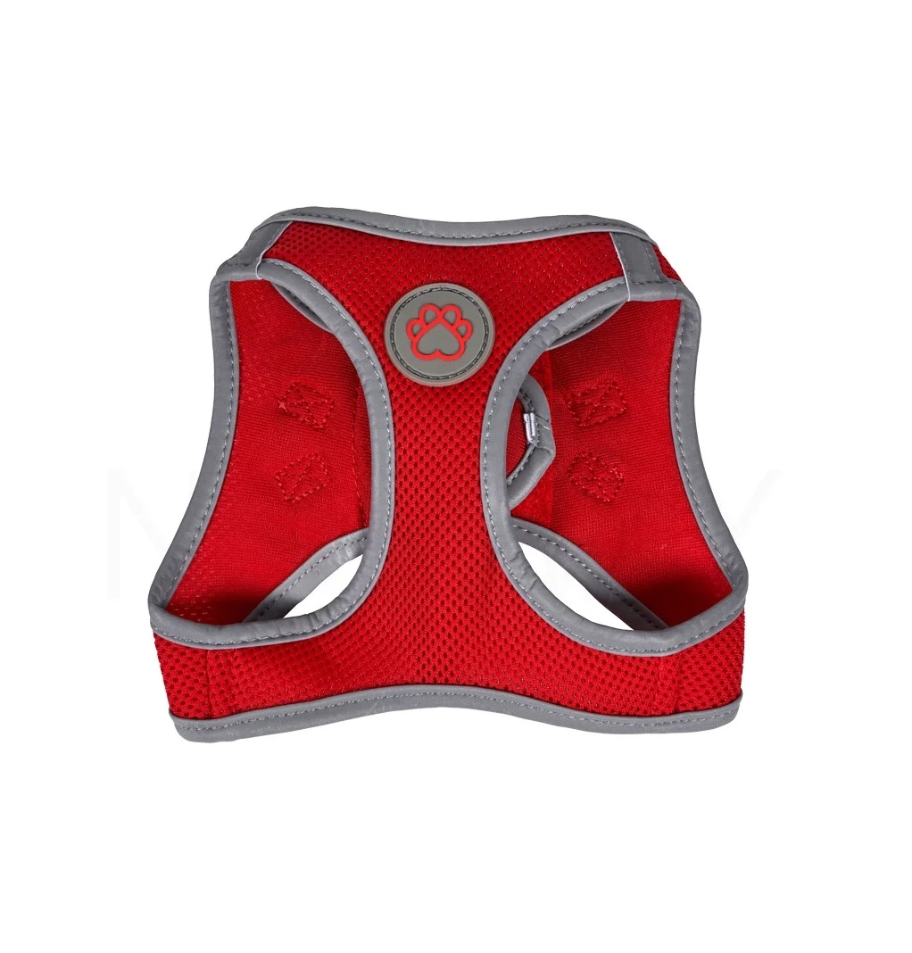 Quick-fit hundesele Str 3XS, 24-28 cm, rød/orange/sort