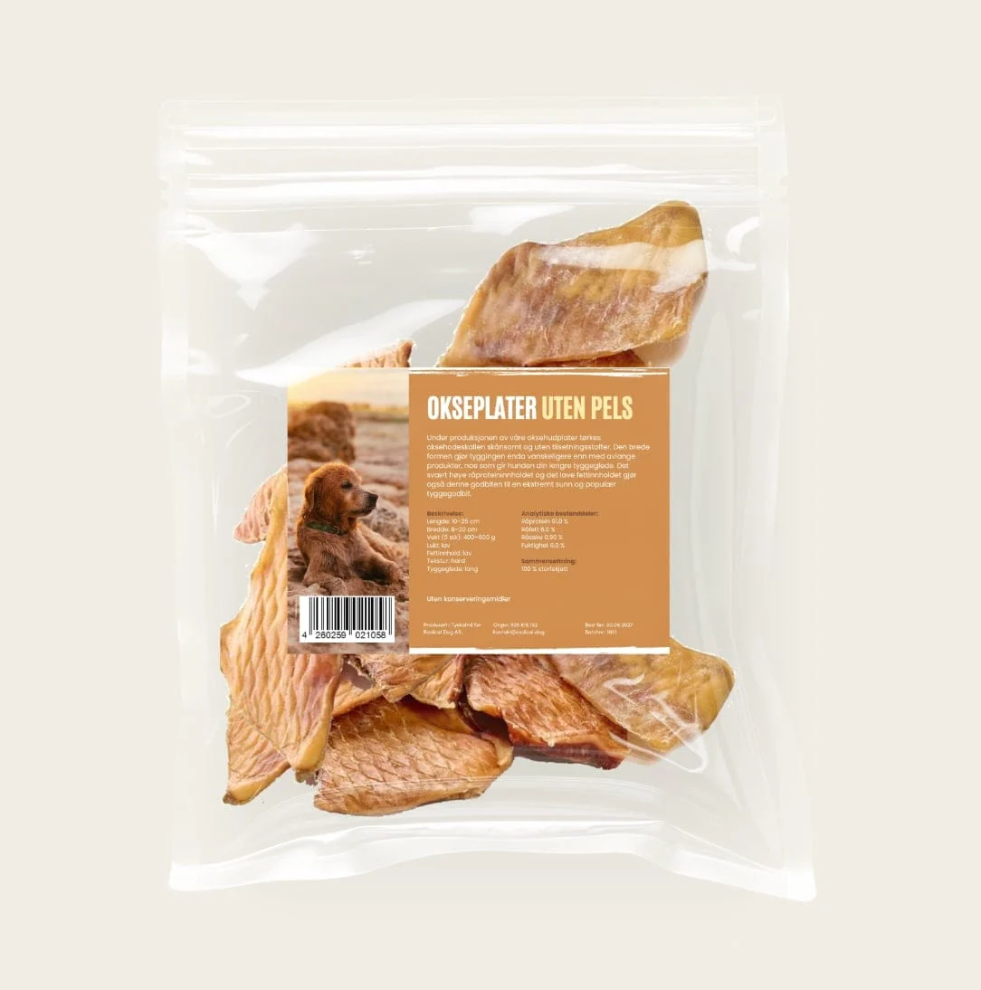 Radical.Dog Okseplater u/pels 1kg