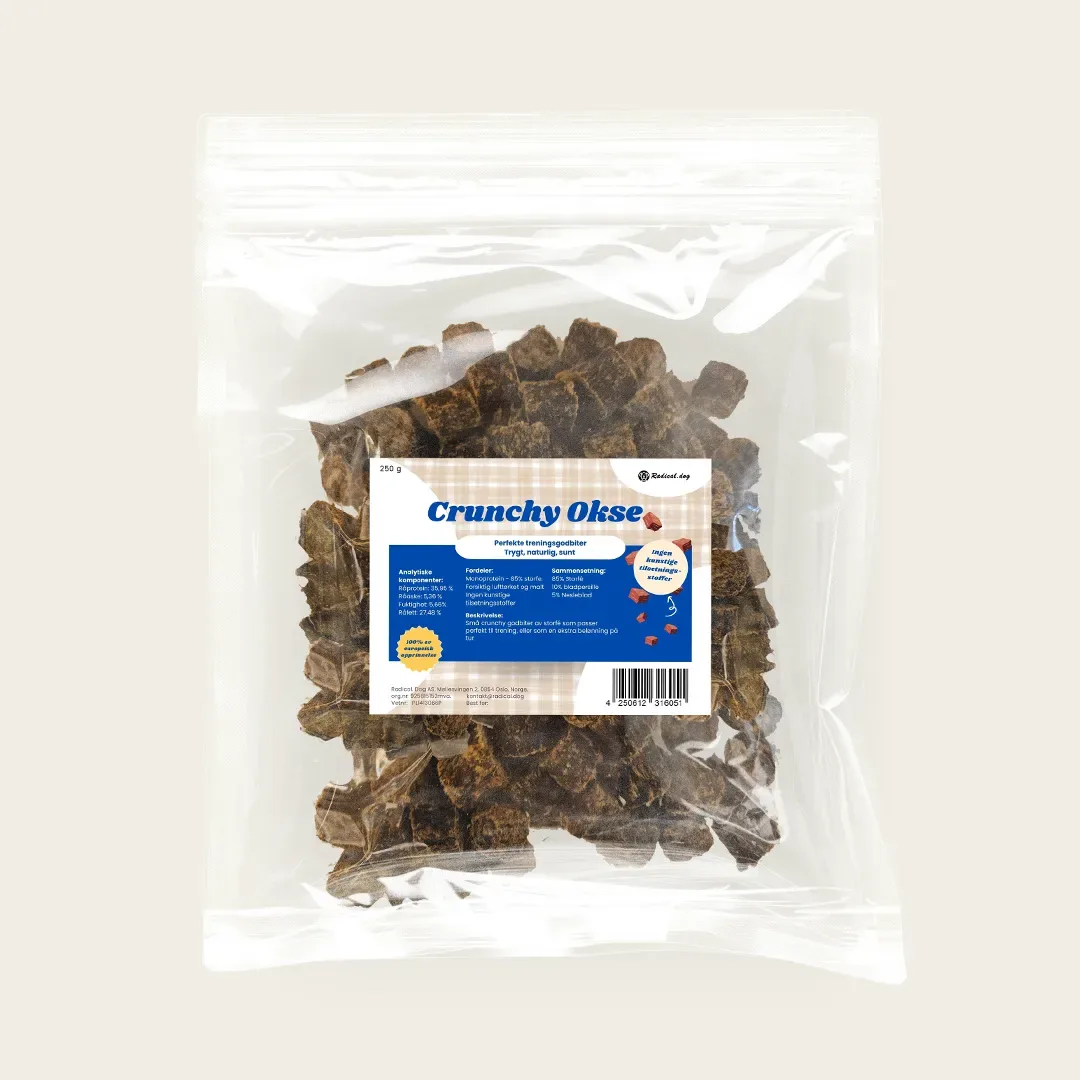 Radical.Dog Semimyke godbiter Okse 250g