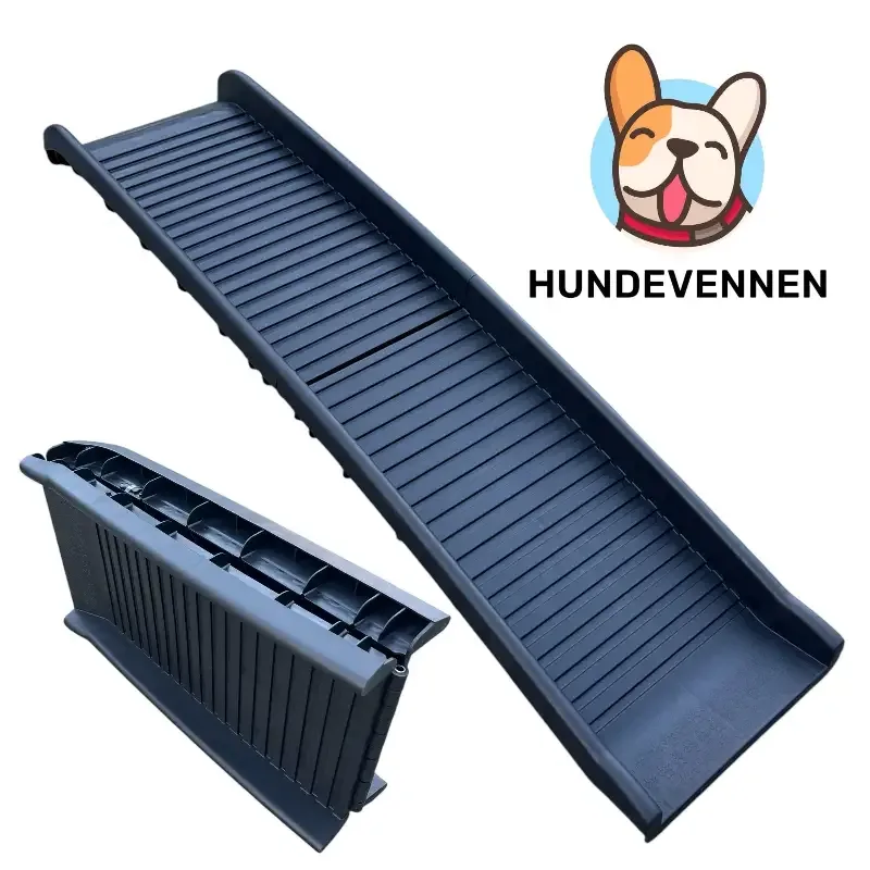 Rampe til hund – sammenleggbar – Ideell for bil, sofa og seng