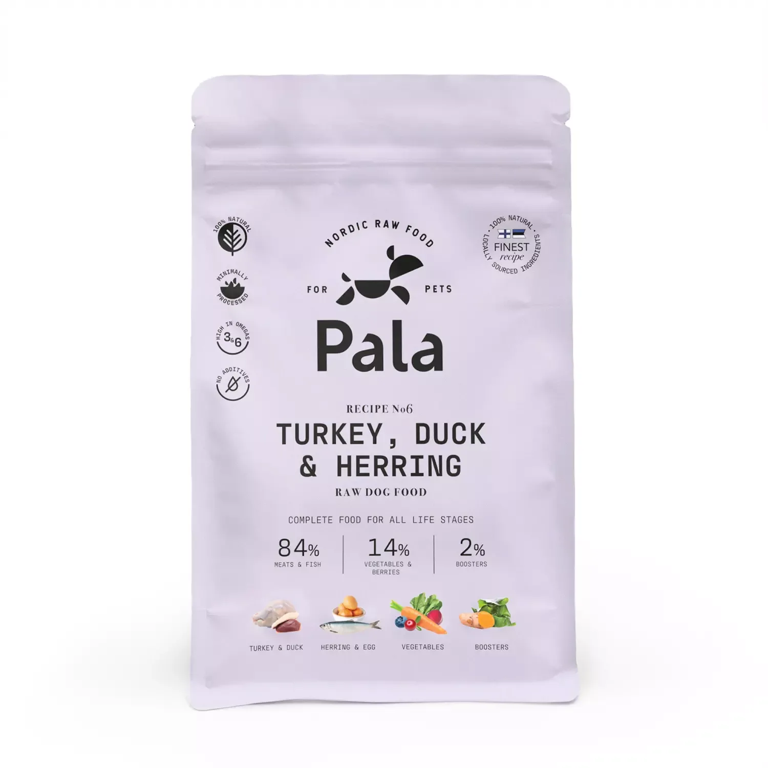 Recipe # 6 – Turkey, duck & herring – 1kg