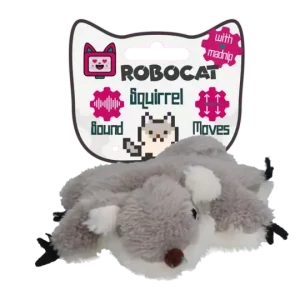 Robocat Squirrel Interaktiv Katteleke – Bevegelig ekorn med lyd og Madnip