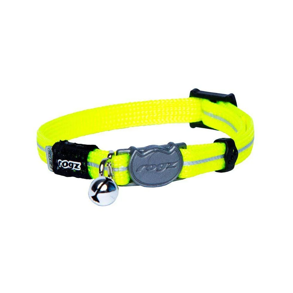 Rogz Alleycat Halsbånd Gul m/refleks XS 8mmx16,5-23cm