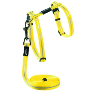Rogz Alleycat Sele m/kobbel Gul m/refleks S 11mmx24-40cm