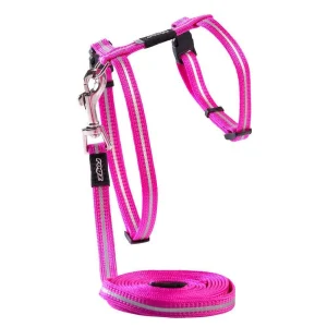 Rogz Alleycat Sele m/kobbel Rosa m/refleks XS 8mmx19-30cm