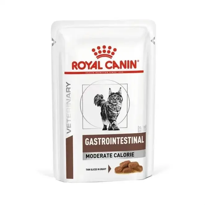 Royal Canin Gastrointestinal Moderate Calorie Slices In Gravy Pouch Cat Porsjonsposer