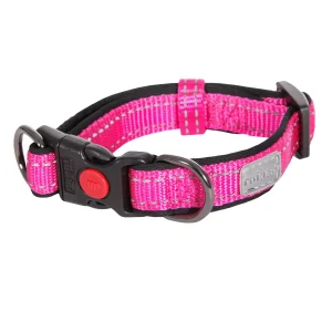 Rukka Pets Solid Halsbånd Rosa Str. S – Lett og polstret hundehalsbånd med neoprenfôr