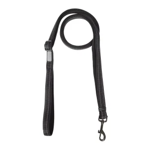 Rukka Pets Solid Leash Sort Str. S – Justerbart leiebånd med neoprenpolstring for optimalt grep