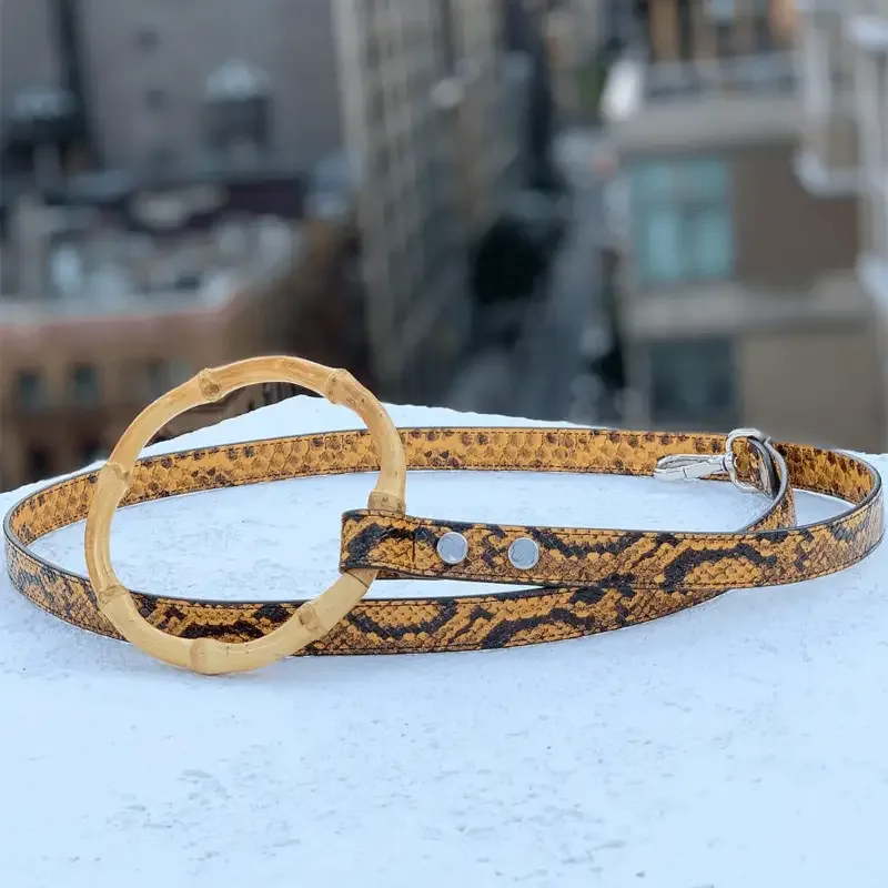 Sasha Leash Yellow & Blank