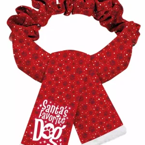 Scarf Xmas Favorite Dog Red Paws M