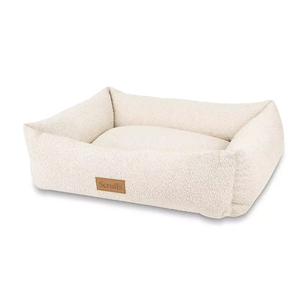 Scruffs Boucle Box bed Ivory 75x60cm