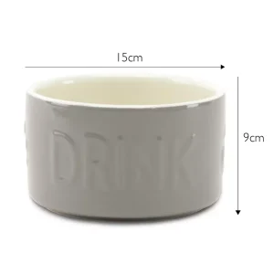 Scruffs Classic Drink Bowl – 15x15x9cm Gray