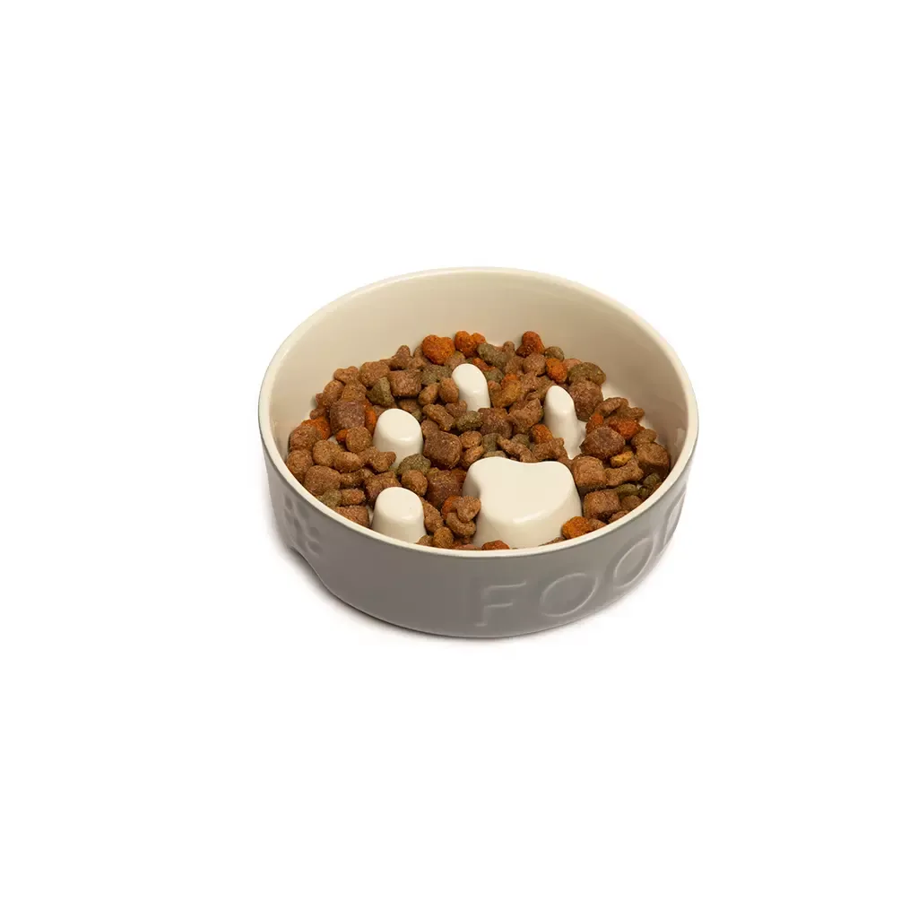 Scruffs Classic Slow Feeder Pet Bowl – 16cm Grey