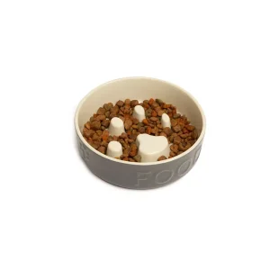 Scruffs Classic Slow Feeder Pet Bowl – 20cm Grey