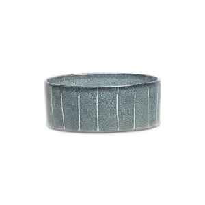 Scruffs Reactive Glaze Food Bowl – 13cm Pinstripe