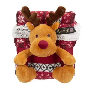 Scruffs Santa Paws Blanket & Reindeer Gift Set 110×72,5 Rød