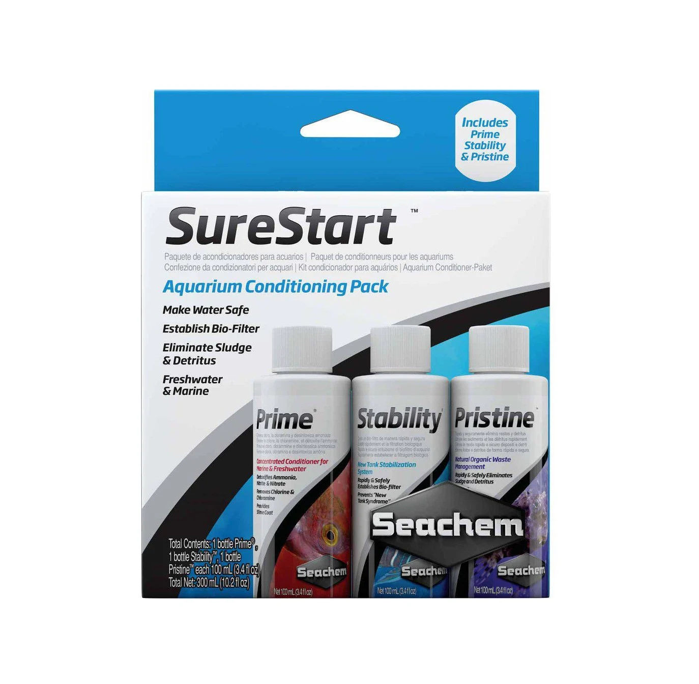 Seachem Sure Start (Prime, Stability, Pristine 100Ml)