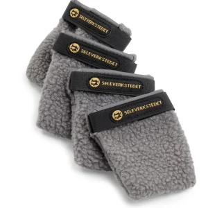 Seleverkstedet Fleece dog boot potesokker grå 4pakk L