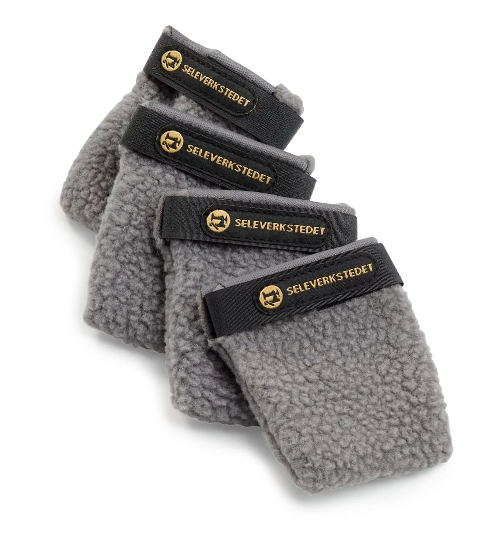 Seleverkstedet Fleece dog boot potesokker grå 4pakk S