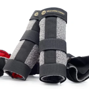 Seleverkstedet Fleece dog leg protector grå skaremansjetter 4pakk L