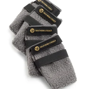 Seleverkstedet High Fleece dog boot potesokker grå 4pakk L