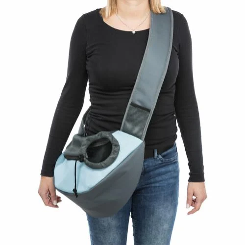 Sling Front Taske, 50 × 25 × 18 Cm, Lysegrå/Lyseblå - Image 2