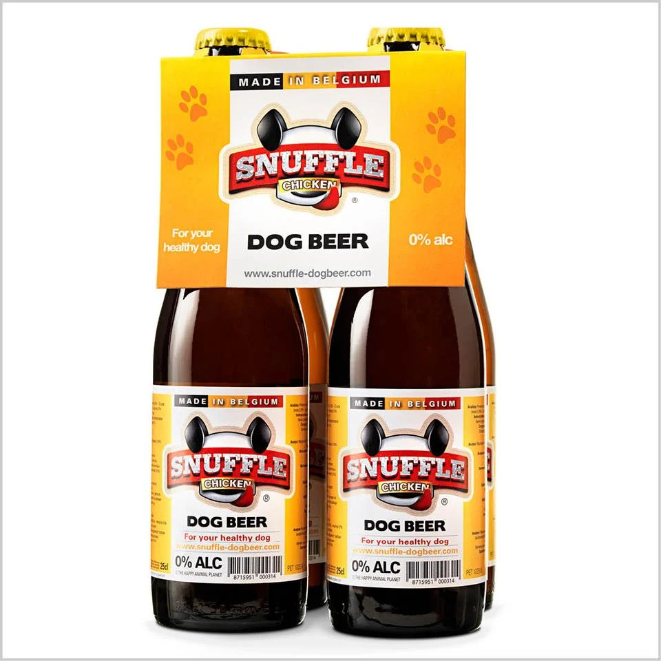 Snuffle, Hundeøl, 25cl Kyllingsmak Glassflaske