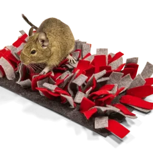 Snufflemat FILT rød/grå 15 x 28 cm, Bunny