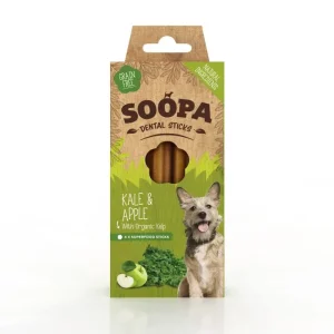 Soopa grønnkål og eple tyggesticks