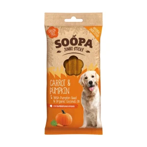 Soopa gulrot & gresskar jumbosticks 170gr