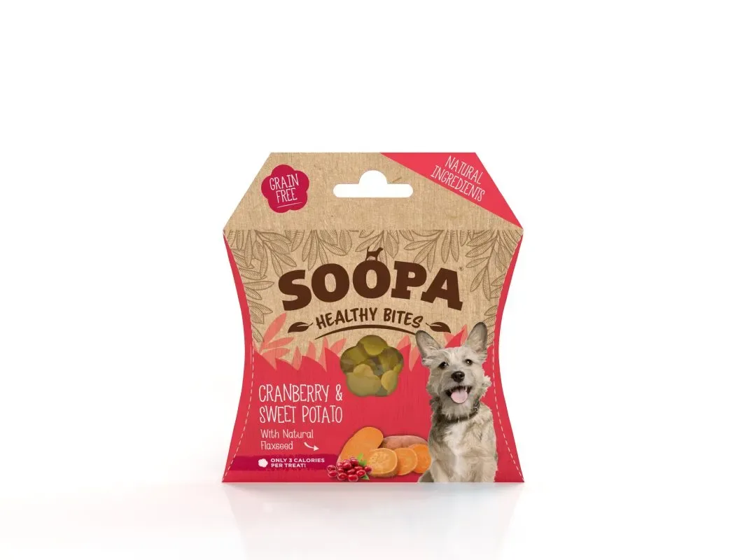Soopa tranebær & søtpotet bites