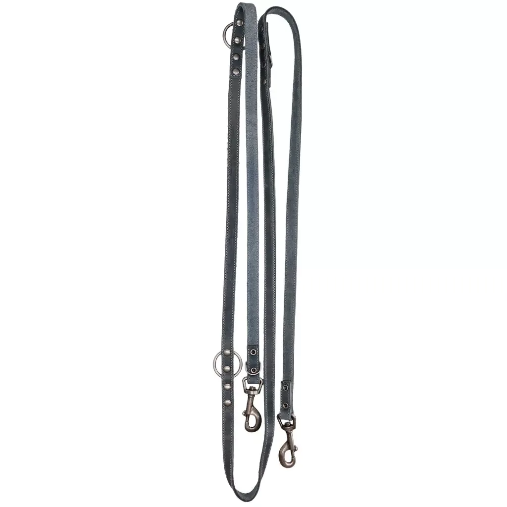 Spotted! Pro Leather Training Leash Grey 2 x 250 cm