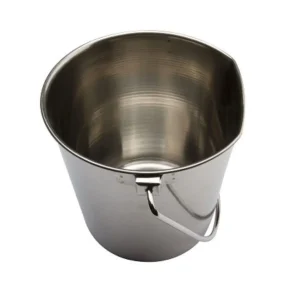 Stålbøtte m/flat side 5,68L